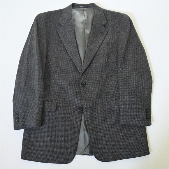Austin Reed 39S 40S Brown Herringbone Soft Tweed‎ Blazer Suit Jacket Sport Coat